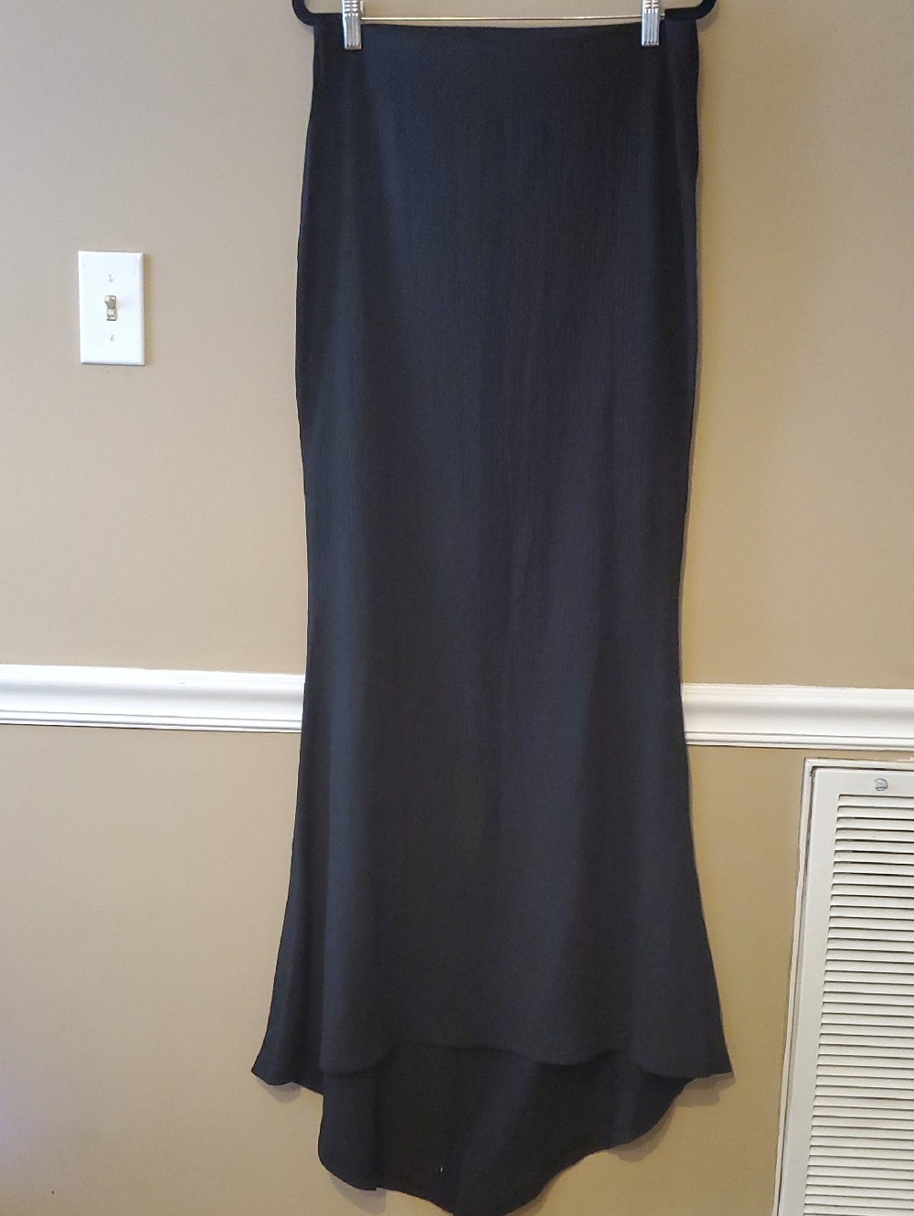 Hannah Schonberg + NA-KD Maxi Jersey Skirt In Black Hi Low Size XL - Picture 4 of 9